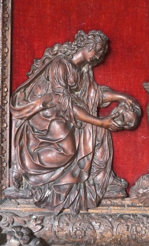 Large framed Christ, Nancy School, circa 1700 - Sculpture Style Louis XIV