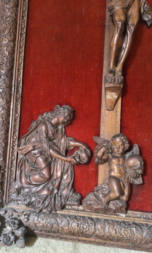 Sculpture  - Large framed Christ, Nancy School, circa 1700