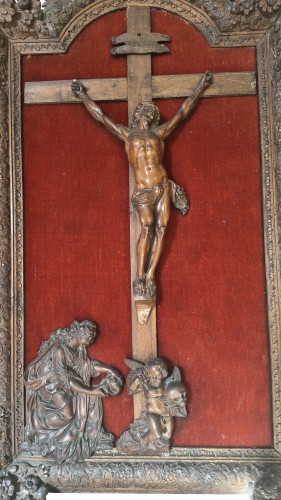 18th century - Large framed Christ, Nancy School, circa 1700