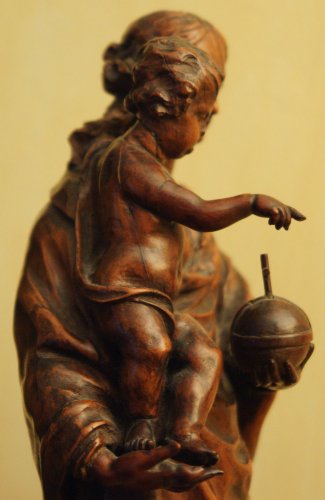 Sculpture Sculpture en Bois - Vierge à l'Enfant de l'école italo-flamande vers 1700