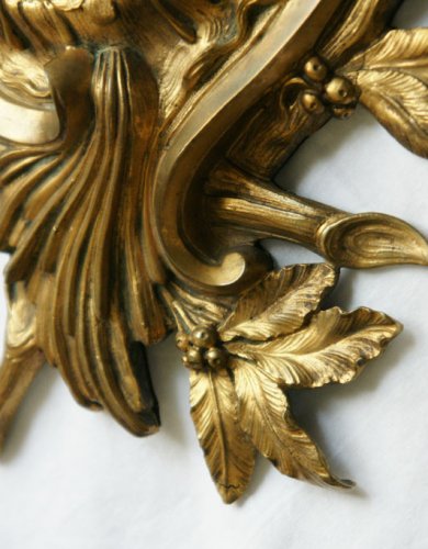  - Cartel en bronze doré d'or moulu d'époque Louis XV - Mécanisme du XIXe