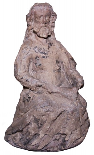 Haut-relief représentant un prophète assis, XIVe siècle