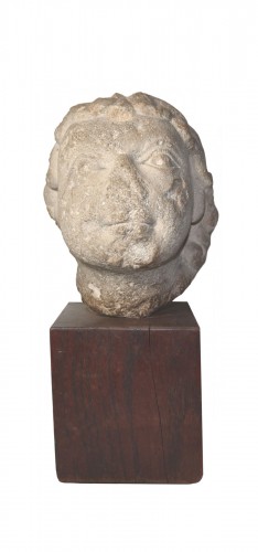 Romanesque head of Jesus child circa 1150