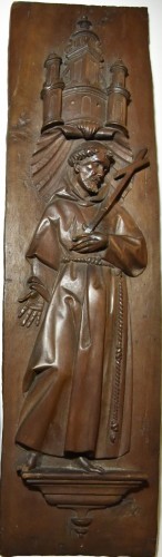 Stall panels, Bishop and St. Francis of Assisi, 16th c. - Sculpture Style Renaissance