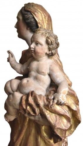Sculpture Sculpture en Bois - Grande Madonne de procession, Provence ou Languedoc, XVIIIe siècle