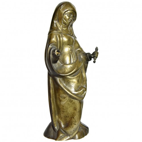 XVIe siècle et avant - Statuette de sainte en bronze, fin du XVe siècle Pays-Bas méridionaux