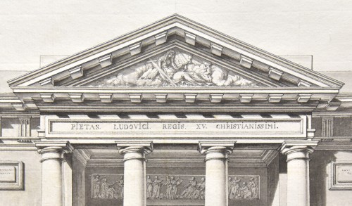 Elevation of Saint-Philippe-du-Roule, Chalgrin and workshop circa 1774 - Paintings & Drawings Style Louis XV