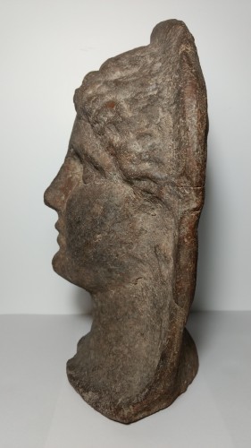 Ancient Art  - Etruscan Votive Head - 3rd-2nd Century Bc