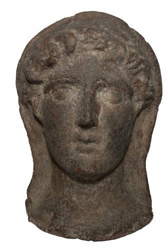 BC to 10th century - Etruscan Votive Head - 3rd-2nd Century Bc