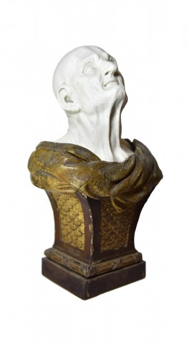 Buste en biscuit du pseudo-Sénèque d'après Guido Reni , fin XVIIIe