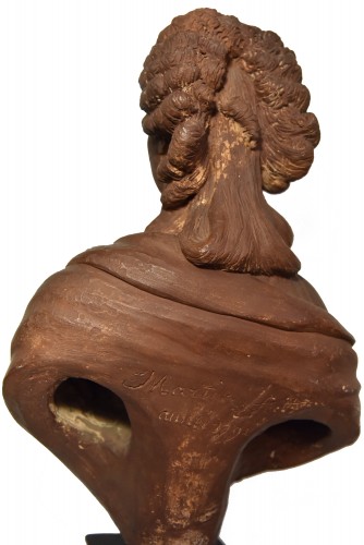 Sculpture Sculpture en Terre cuite - Buste de femme de l'époque révolutionnaire en terre cuite, Martin de Grenoble, 1791