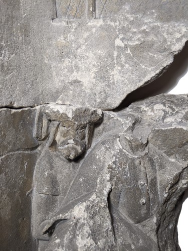 Sculpture Sculpture en pierre - Bas-relief votif ou funéraire, Picardie vers 1510-1530