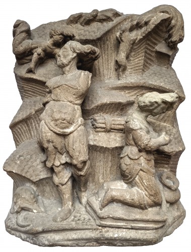 Bas-relief représentant le sacrifice d'Isaac par Abraham, XVIe siècle