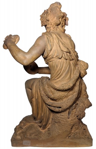 Figure of seated bacchante, original terracotta by Louis Delaville 1811 - 