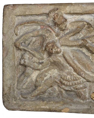 Etruscan Cinerary Urn Decorated With The Man&#039;s Fight With The Plow, 2nd Cen - 