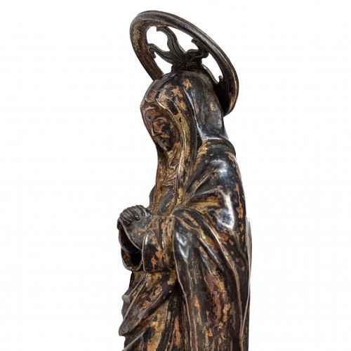 Antique Silver  - Virgin in embossed silver, Finistère, 16 th c.