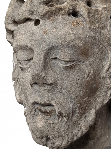 Renaissance - Head of Christ in limestone, Lorraine, circa 1500