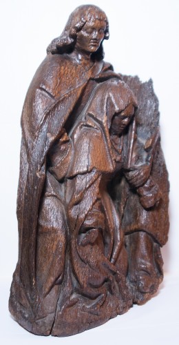 Pâmoison de la Vierge, élément de retable de la fin du XVe siècle. - La Sculpture Françoise
