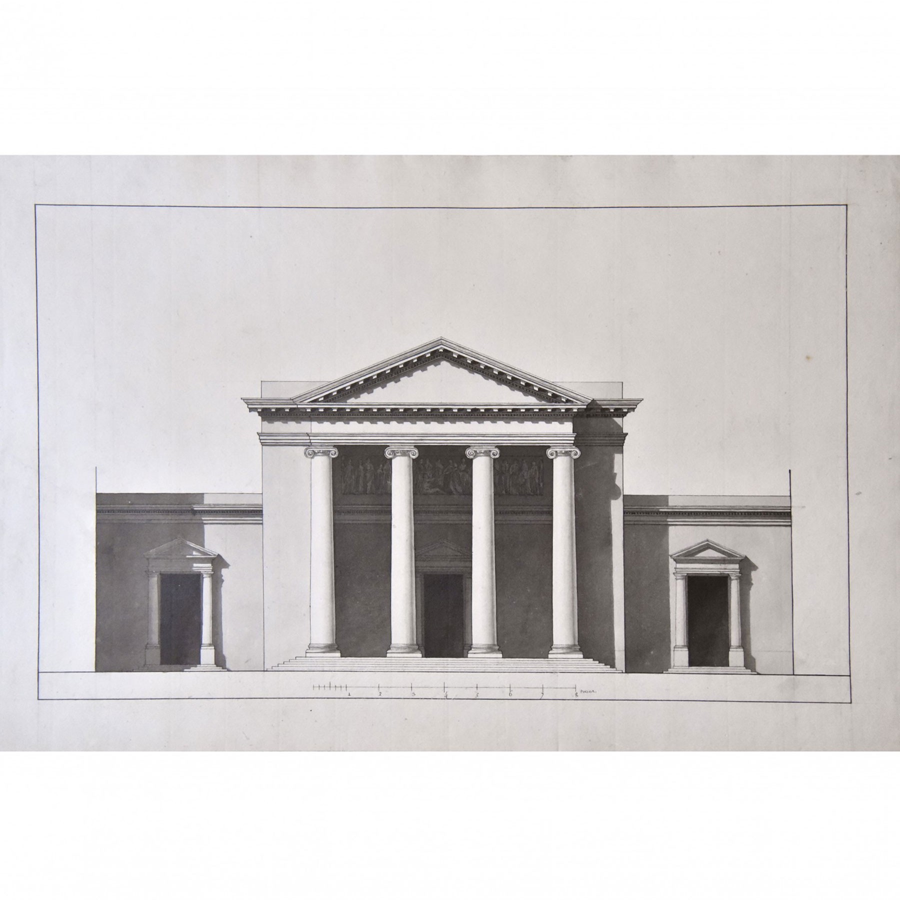 Neoclassical architecture drawing hi-res stock photography and images -  Alamy