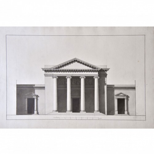 Project of neo-classical facade, France around 1770-80