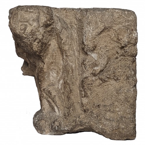XIe au XVe siècle - Chapiteau roman du XIIe siècle en calcaire