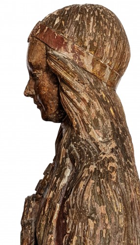 Sculpture Sculpture en Bois - Buste reliquaire de la Renaissance, Picardie ou Champagne