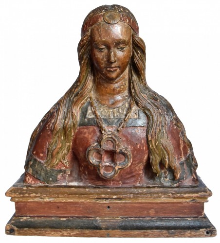 Antiquités - Renaissance reliquary bust, Picardy or Champagne