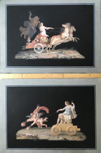 Gouache on paper &quot;Pompeian&quot; - attributed to Michelangelo Maestri - Paintings & Drawings Style 
