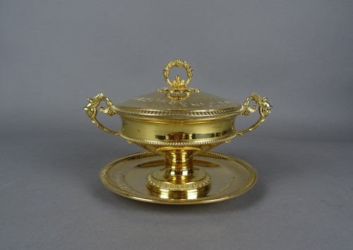 Drageoir in vermeil by Dupezard in Paris - silverware & tableware Style Restauration - Charles X