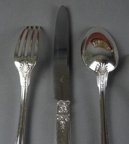 E.Puiforcat et Tétard à Paris - Silver cutlery set of 144 pieces - Antique Silver Style Art nouveau