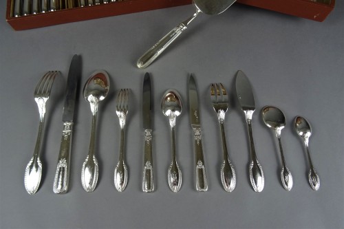 Antique Silver  - E.Puiforcat et Tétard à Paris - Silver cutlery set of 144 pieces