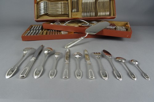 E.Puiforcat et Tétard à Paris - Silver cutlery set of 144 pieces - Art nouveau