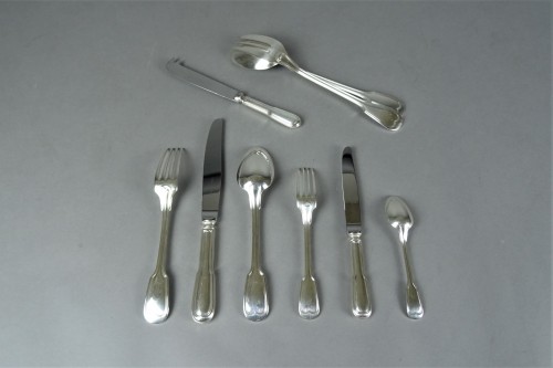 Christofle à Paris - Ménagère en argent de 75 pièces - Argenterie et Orfèvrerie Style Art nouveau
