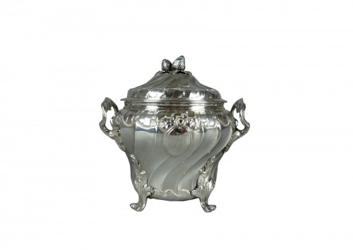 18th century silver sugar bowl