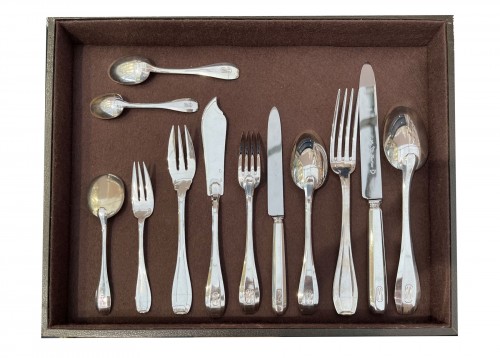 152-piece Art Deco silver flatware set, Paris