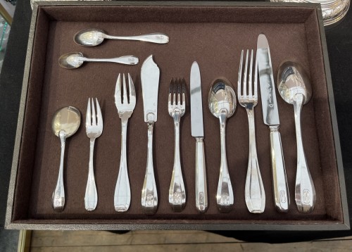 152-piece Art Deco silver flatware set, Paris - Art Déco