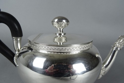 Solid silver teapot early 19th century - J.G Dutalis in Brussels - silverware & tableware Style Restauration - Charles X