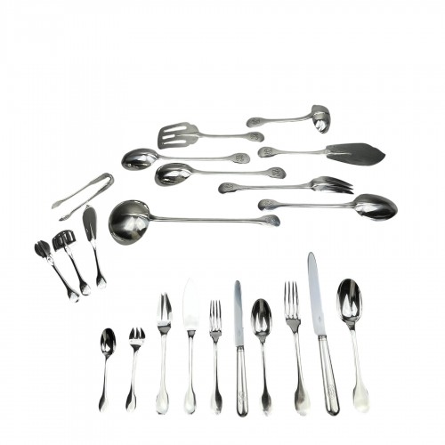 132-piece Solid Silver Cutlery Set By Puiforcat In Paris