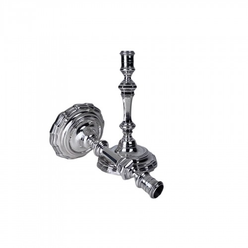 Pair Of Silver Candlesticks, Bayonne 1756 By Joseph Becane.