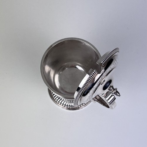 silverware & tableware  - Solid silver mustard pot by Puiforcat in Paris