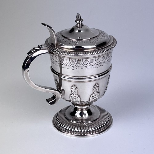  - Solid silver mustard pot by Puiforcat in Paris