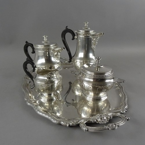 Service à thé et café, modèle aux continents - Christofle - Argenterie et Arts de la table Style Napoléon III