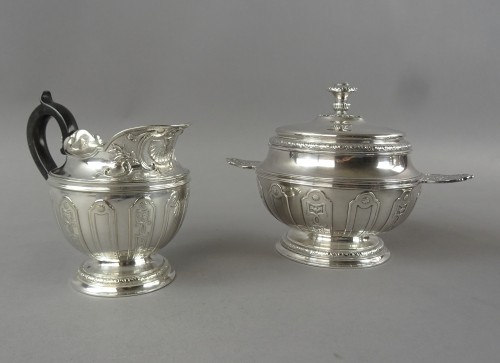 XIXe siècle - Service à thé et café, modèle aux continents - Christofle