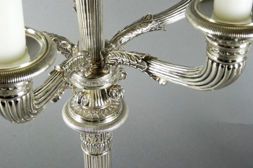 Lapparra - Paire de chandeliers en argent massif - Napoléon III