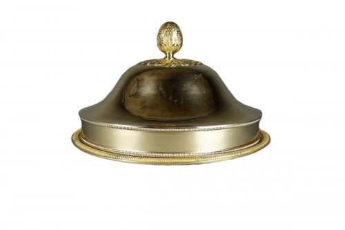 Une cloche et son plat en vermeil d'époque Empire