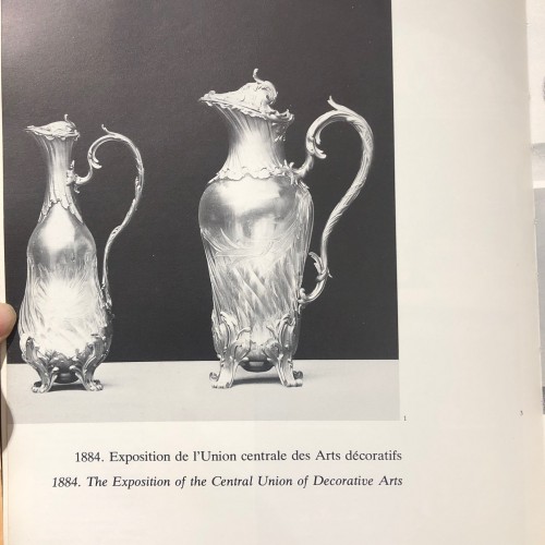 Antiquités - Grande aiguière en vermeil et cristal, par Christofle à Paris