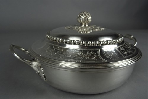 A french Louis XVI Solid silver vegetable dish - silverware & tableware Style Louis XVI