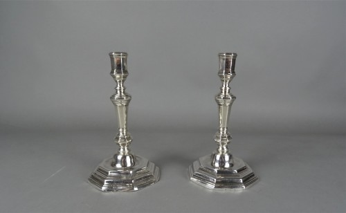 Antique Silver  - Pair of silver torches, by Tillet in Bordeaux in 1736