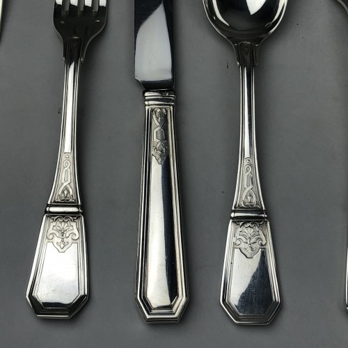 Tétard - Versailles menagere set of 148 pieces in solid silver - Antique Silver Style 