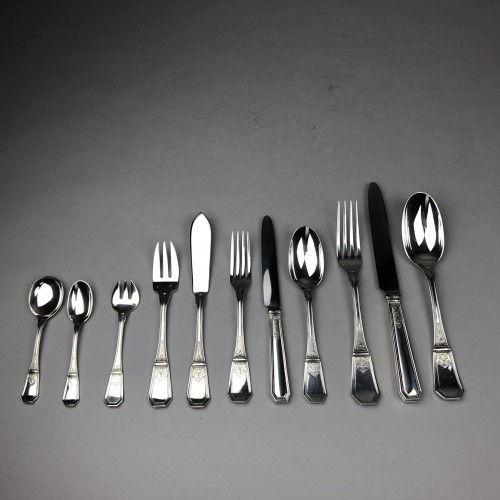 Antique Silver  - Tétard - Versailles menagere set of 148 pieces in solid silver